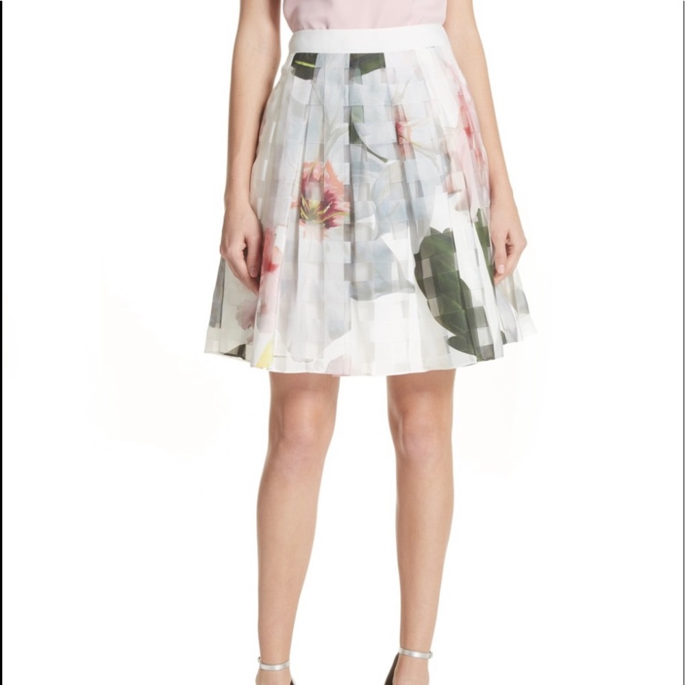 Ted Baker Burnout Chatsworth Pleated Skirt View 2
